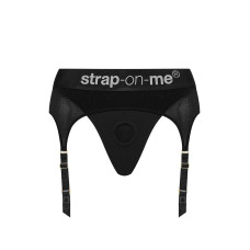 Труси для страпону з підв'язками для панчох Strap-On-Me REBEL HARNESS - XL