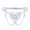 Трусики Сердце для страпона из натуральной кожи Feral Feelings - Hearts Strap-on Belt White