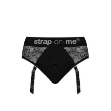 Мереживні труси для страпону з підв'обов'язками для панчіх Strap-On-Me DIVA HARNESS, S