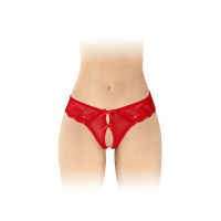 Трусики-стринги с открытым доступом Fashion Secret Alicia Red, с бантиком