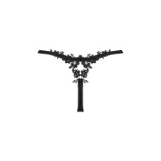 Прозорі стрінги із мереживом Obsessive Celia Noir thong XL