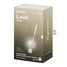 Вагінальні кульки з вібрацією Satisfyer Love Birds 1 Connect App White