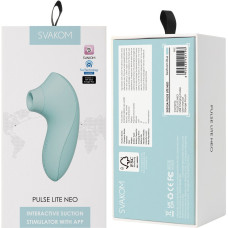 Вакуумный стимулятор Svakom Pulse Lite Neo Seafoam Blue, управляется со смартфона