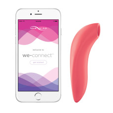 Вакуумный смарт-стимулятор для пар We-Vibe Melt Coral, удобно совмещать с проникающим сексом