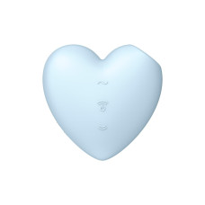 Вакуумный стимулятор-сердечко с вибрацией Satisfyer Cutie Heart Blue