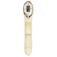 Вакуумный вибратор-кролик с подогревом KISSTOY A-King Pro Yellow, с LED-экраном