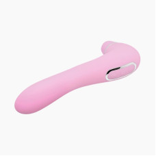 Вібратор і вакуумний стимулятор Alive Midnight Quiver Pink - іграшка 2 в 1