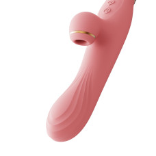 Вибратор с подогревом и вакуумной стимуляцией клитора Zalo - ROSE Vibrator Strawberry Pink