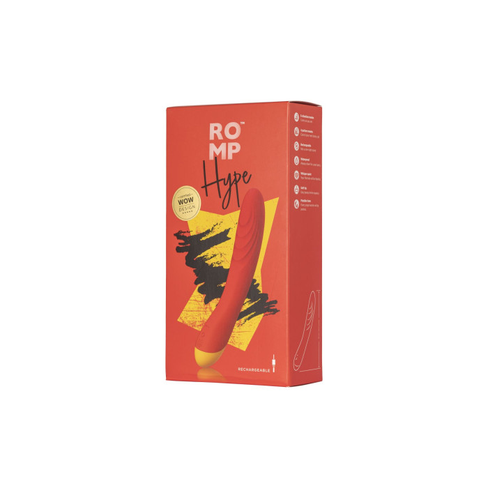 Вибратор для точки G и клитора Romp Hype, гибкий, особенно мягкая головка, 10 вариантов стимуляции