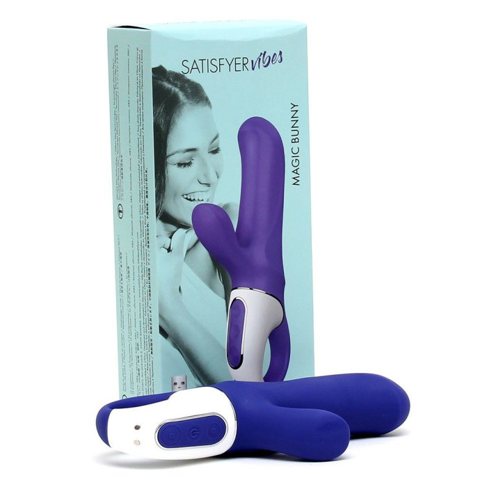 Потужний вібратор-кролик Satisfyer Vibes Magic Bunny, два мотори, літій силікон, 12 режимів роботи
