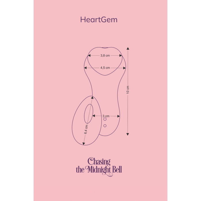 Вібратор у трусики FairyGasm HeartGem green,з пультом дистанційного керування.