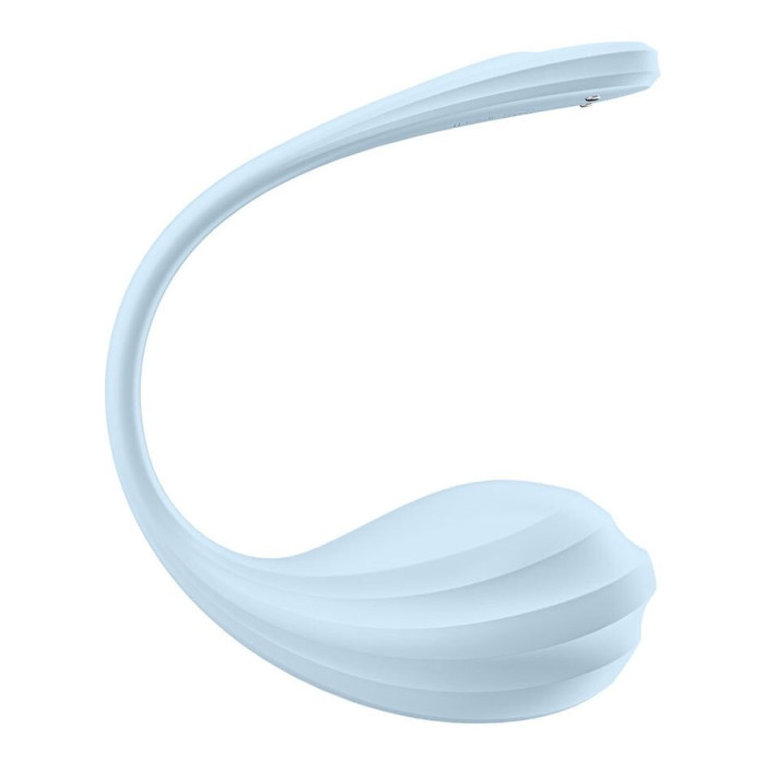 Віброяйце Satisfyer Smooth Petal Connect App Light Blue