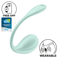 Віброяйце Satisfyer Smooth Petal Connect App Mint