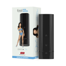 Мастурбатор Kiiroo Onyx + Asa Akira, 10 стискальних кілець, не треба рухати, теледильдоніка