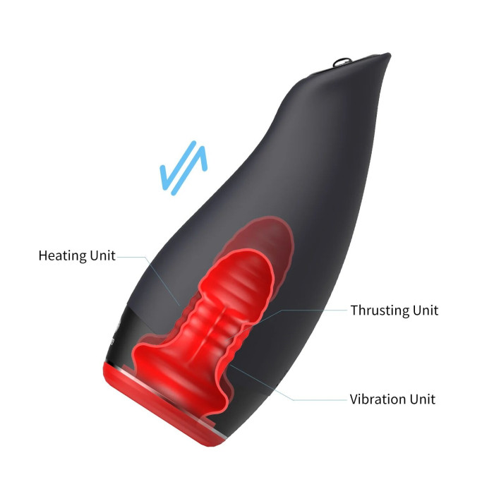 Мастурбатор Otouch Pleasure Engine, 7 режимов вибрации, 5 режимов фрикций, подогрев, джойстик